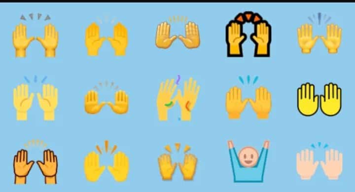 Raising Hands emoji meaning- weburic